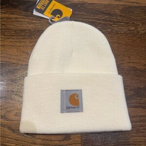 Carhartt Winter White A18 Beanie Hat Knit Cuffed